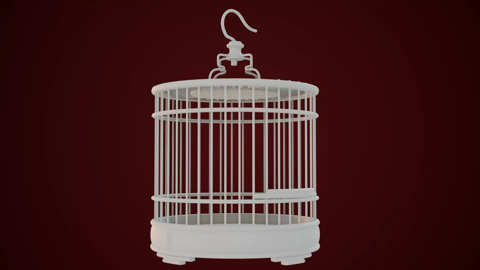Chinese Birdcage with Gemstone 3D model_11