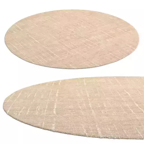 Varsha Silk Wool Rug Camel round