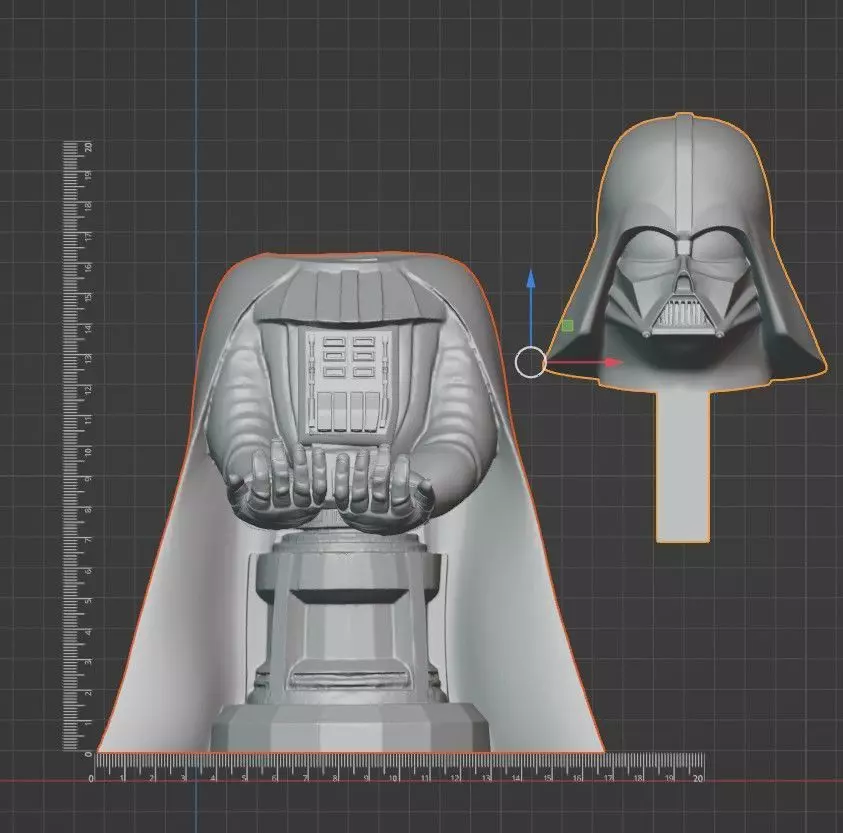 Darth Vader Controller Stand - 3D Printable Joypad Holder STL 3D print model_5