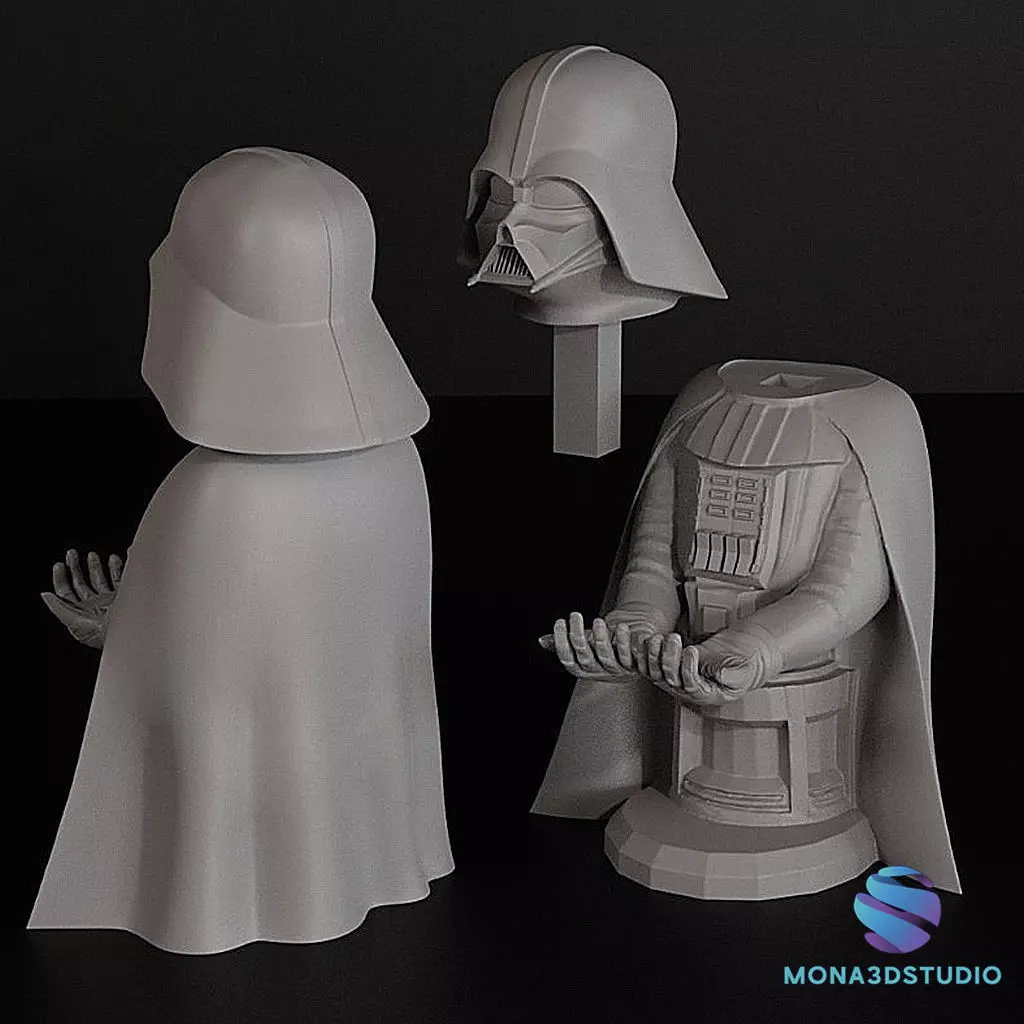Darth Vader Controller Stand - 3D Printable Joypad Holder STL 3D print model_3