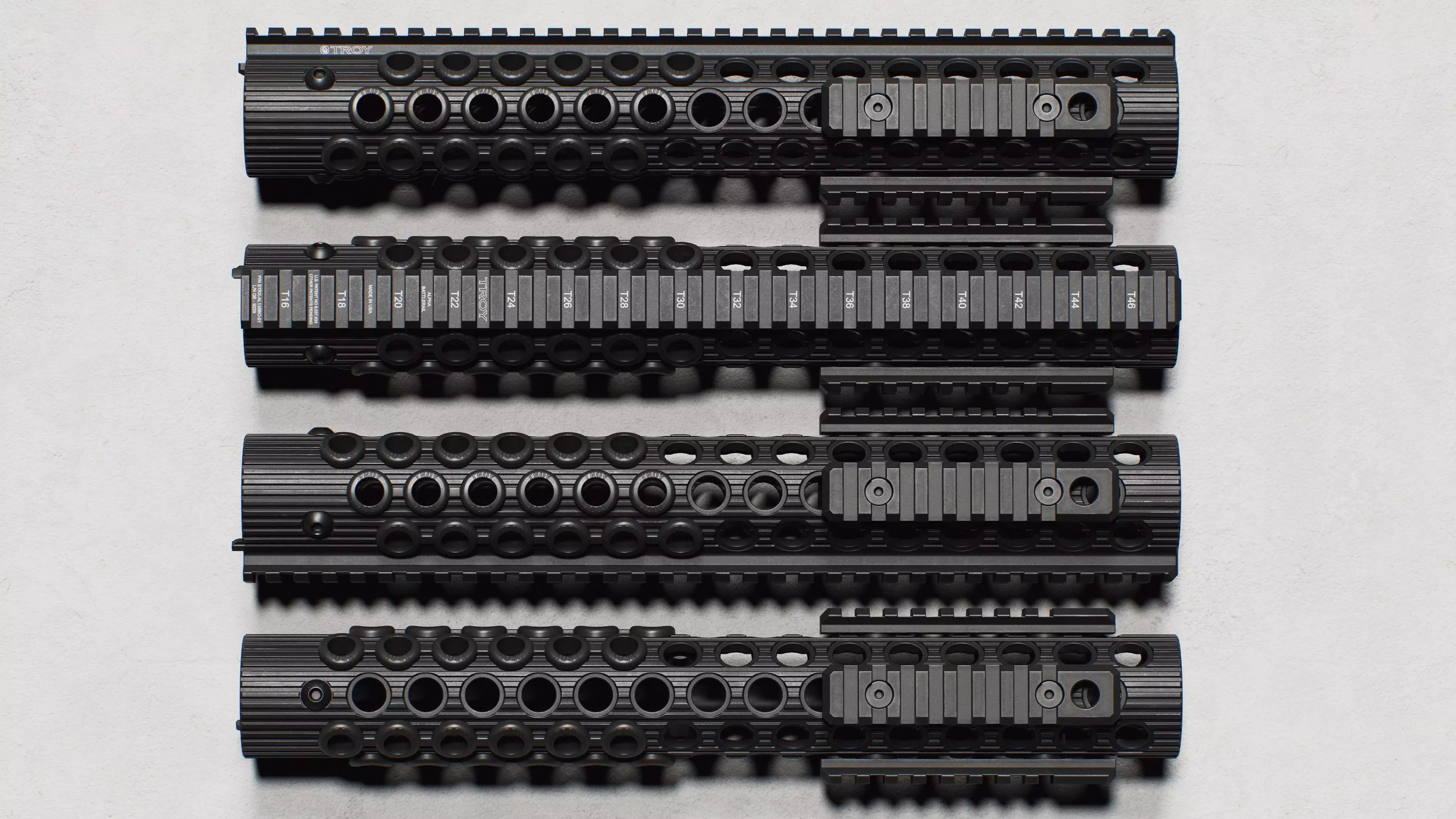 Alpha BattleRail Handguards - Replica Low-poly 3D model_7