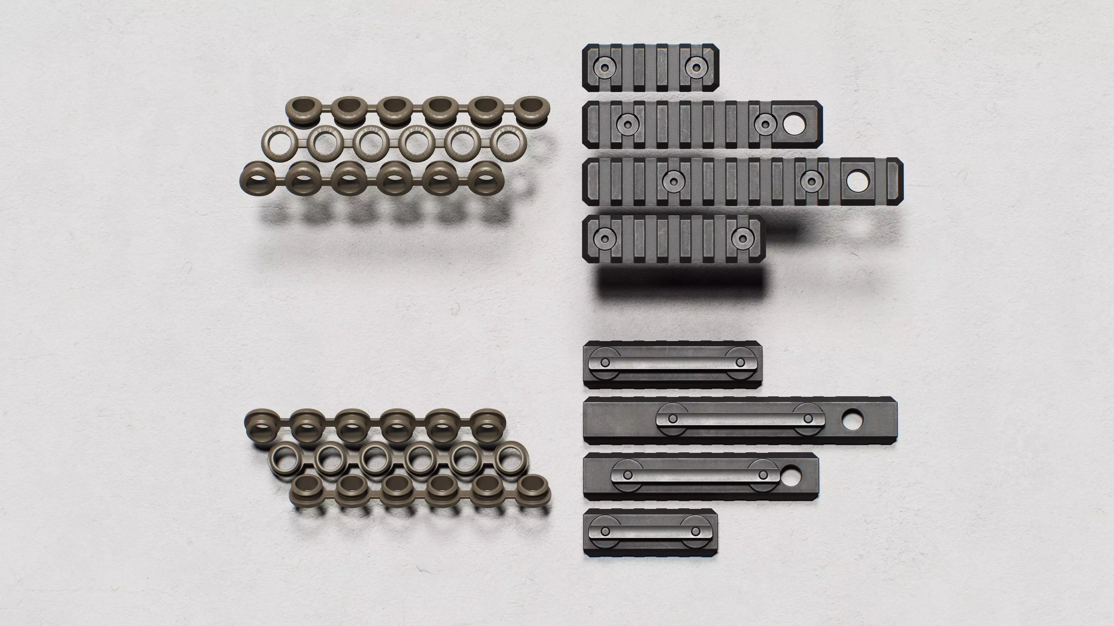 Alpha BattleRail Handguards - Replica Low-poly 3D model_18