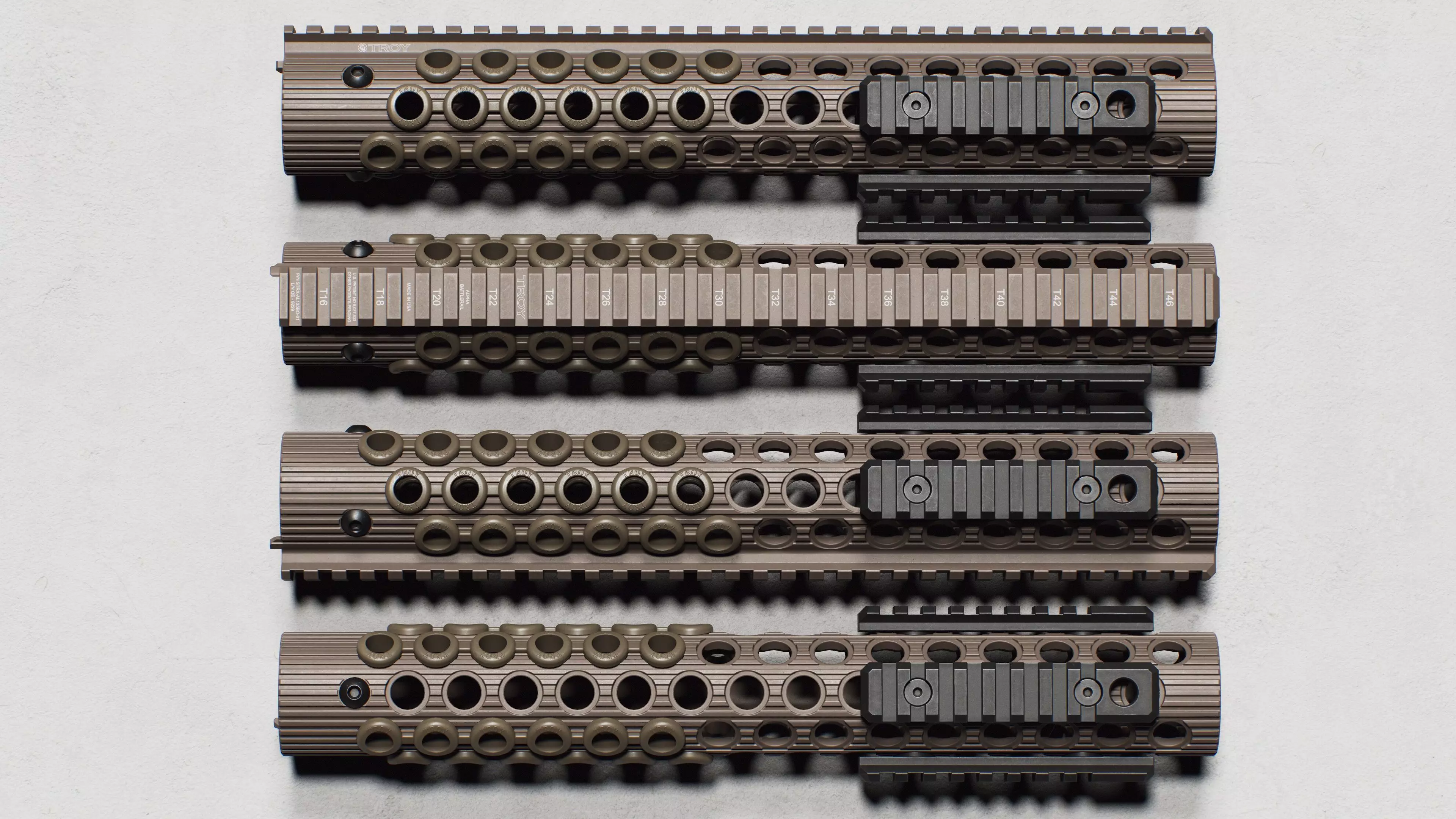 Alpha BattleRail Handguards - Replica Low-poly 3D model_4