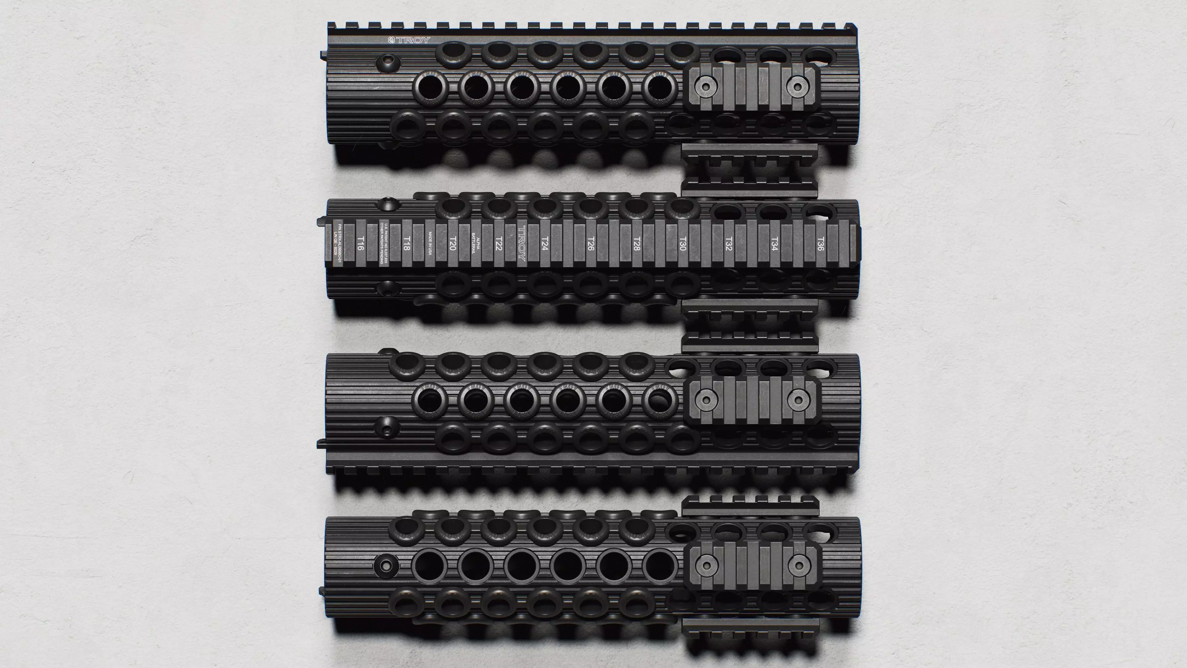 Alpha BattleRail Handguards - Replica Low-poly 3D model_9