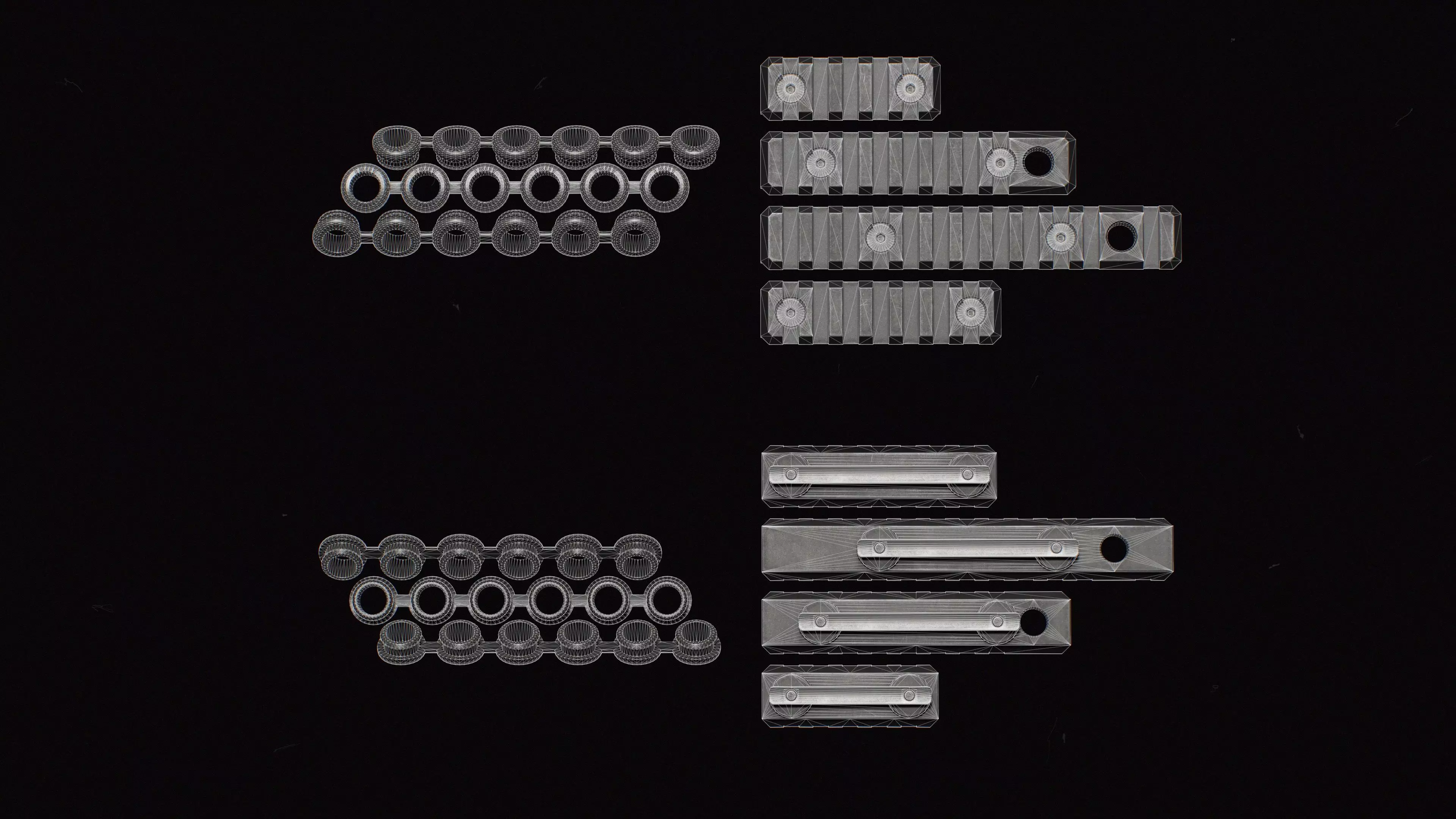 Alpha BattleRail Handguards - Replica Low-poly 3D model_28