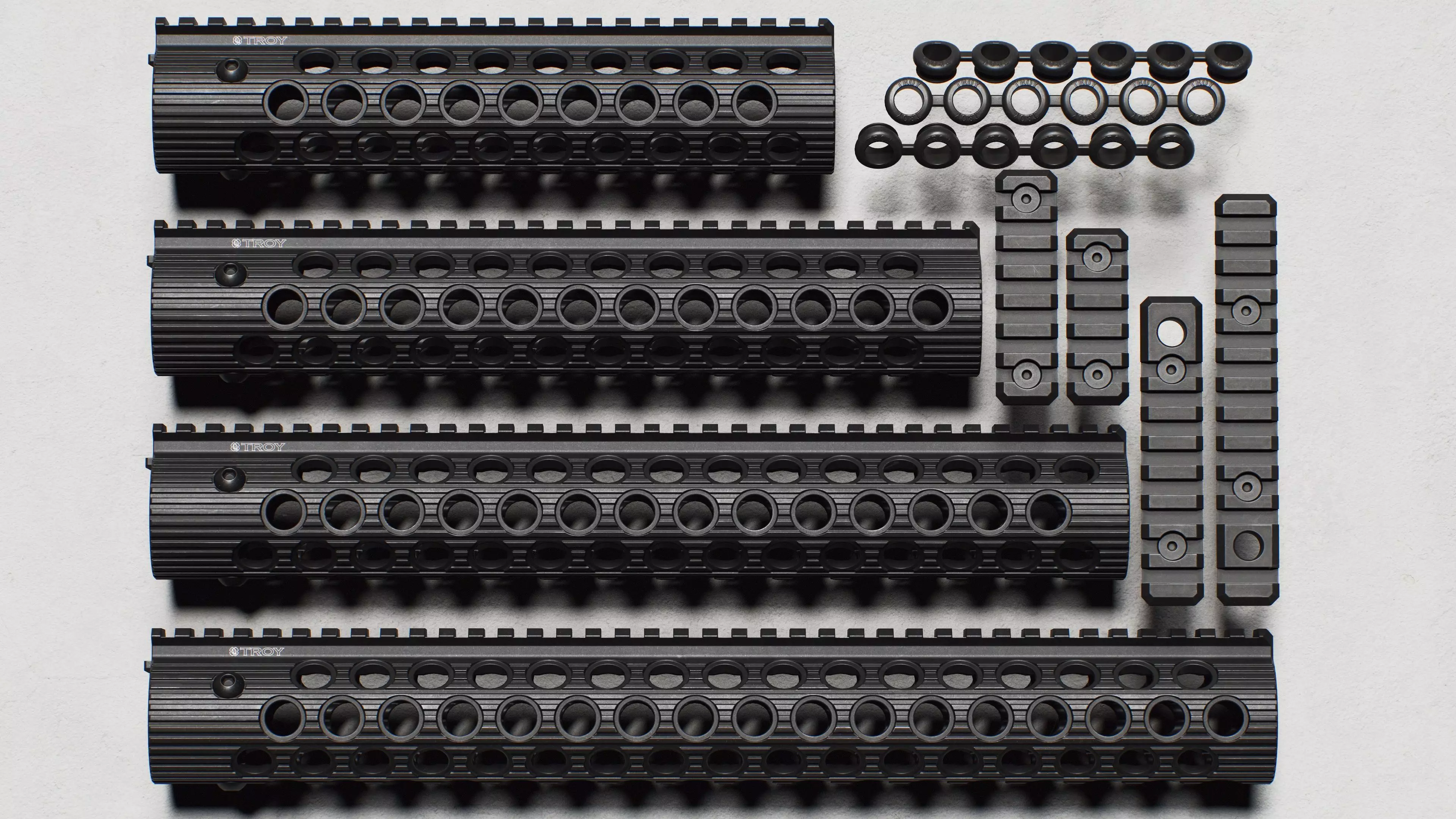 Alpha BattleRail Handguards - Replica Low-poly 3D model_1