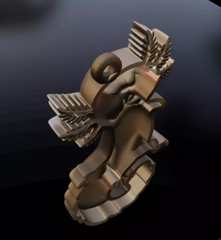 Axolotl Cute Pendant Model for Jewelry and Games 3D print model_10