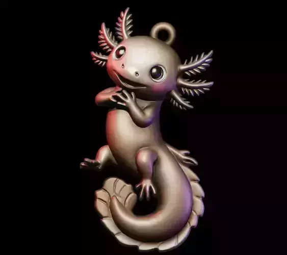 Axolotl Cute Pendant Model for Jewelry and Games