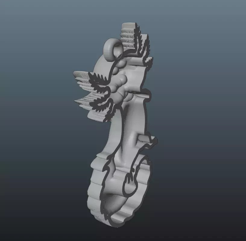 Axolotl Cute Pendant Model for Jewelry and Games 3D print model_16