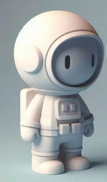Cute Astronaut Figure 3D print model_1