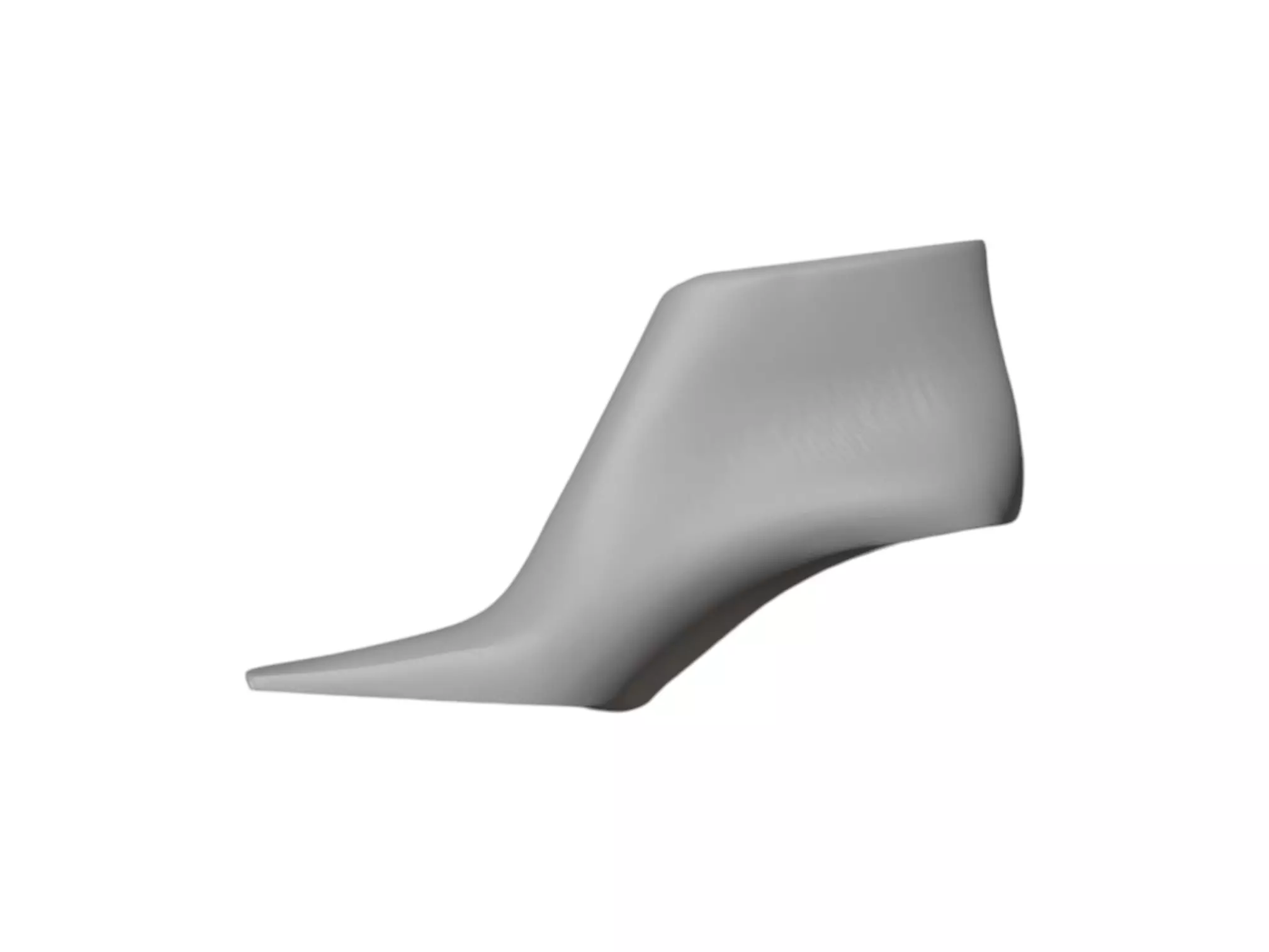 3D STL WOMEN HIGH HEEL SQUARE TOE EXTENDED BOOT SHOE LAST 3D print model_2