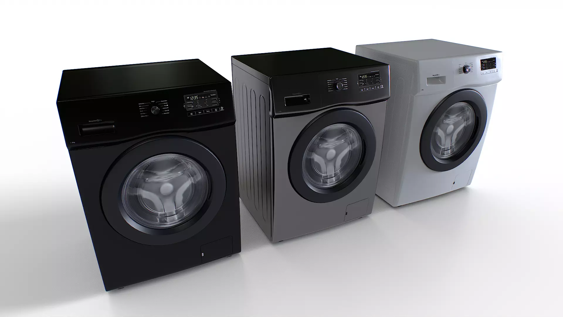 Washing Machine Set 2 Low-poly 3D model