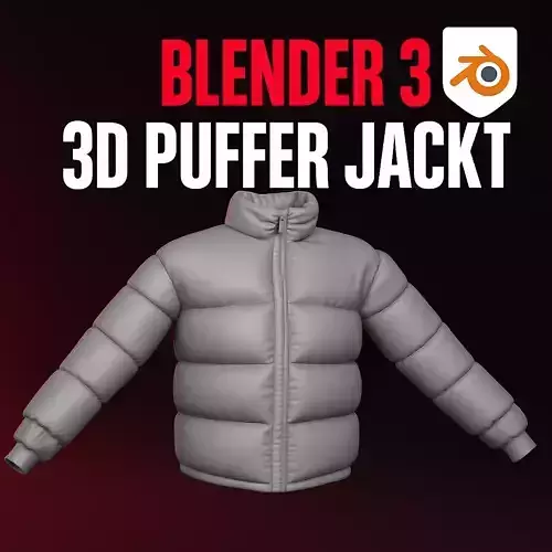 3D Model  Puffer Jacket Blender 