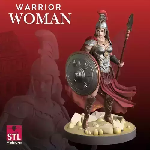 Roman Gladiatrix STL Warrior Woman