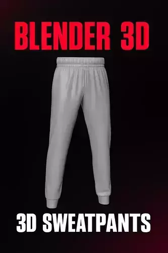 3D Model  Sweatpants Blender