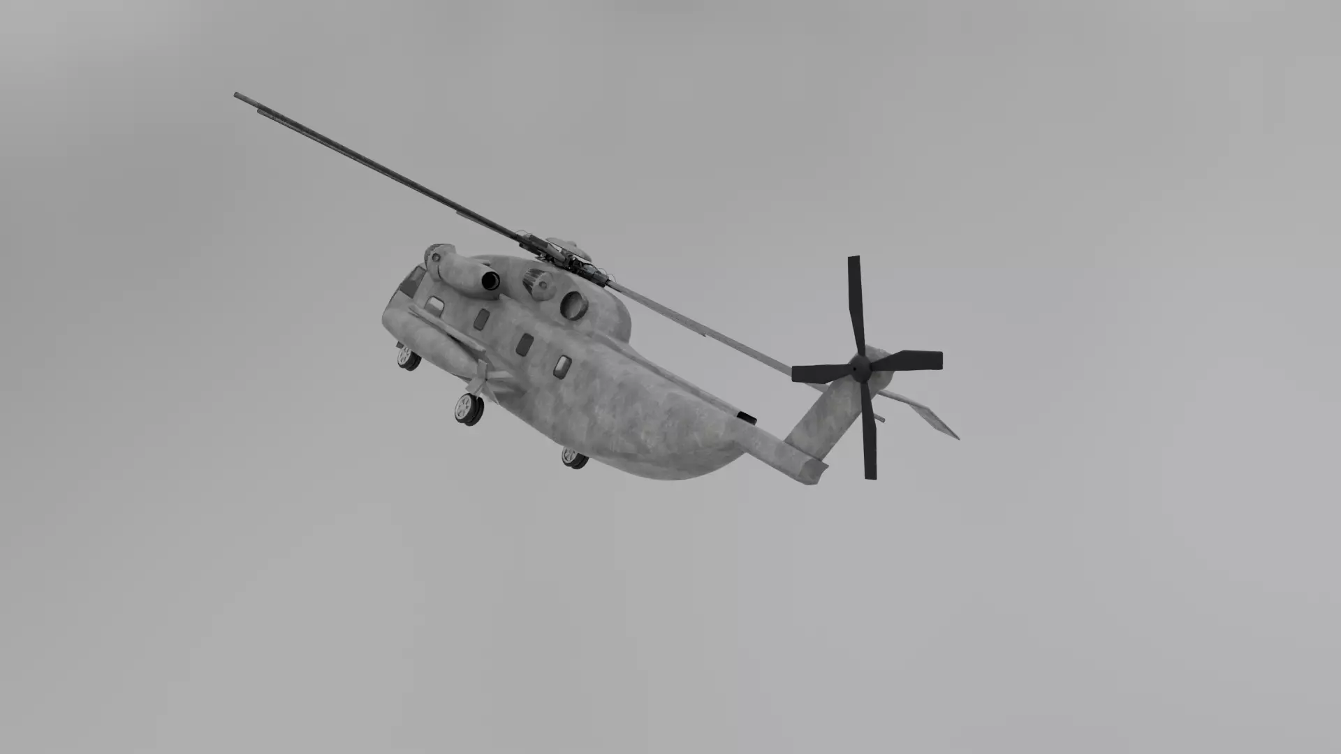 3d helicopter army animated 3D model_5