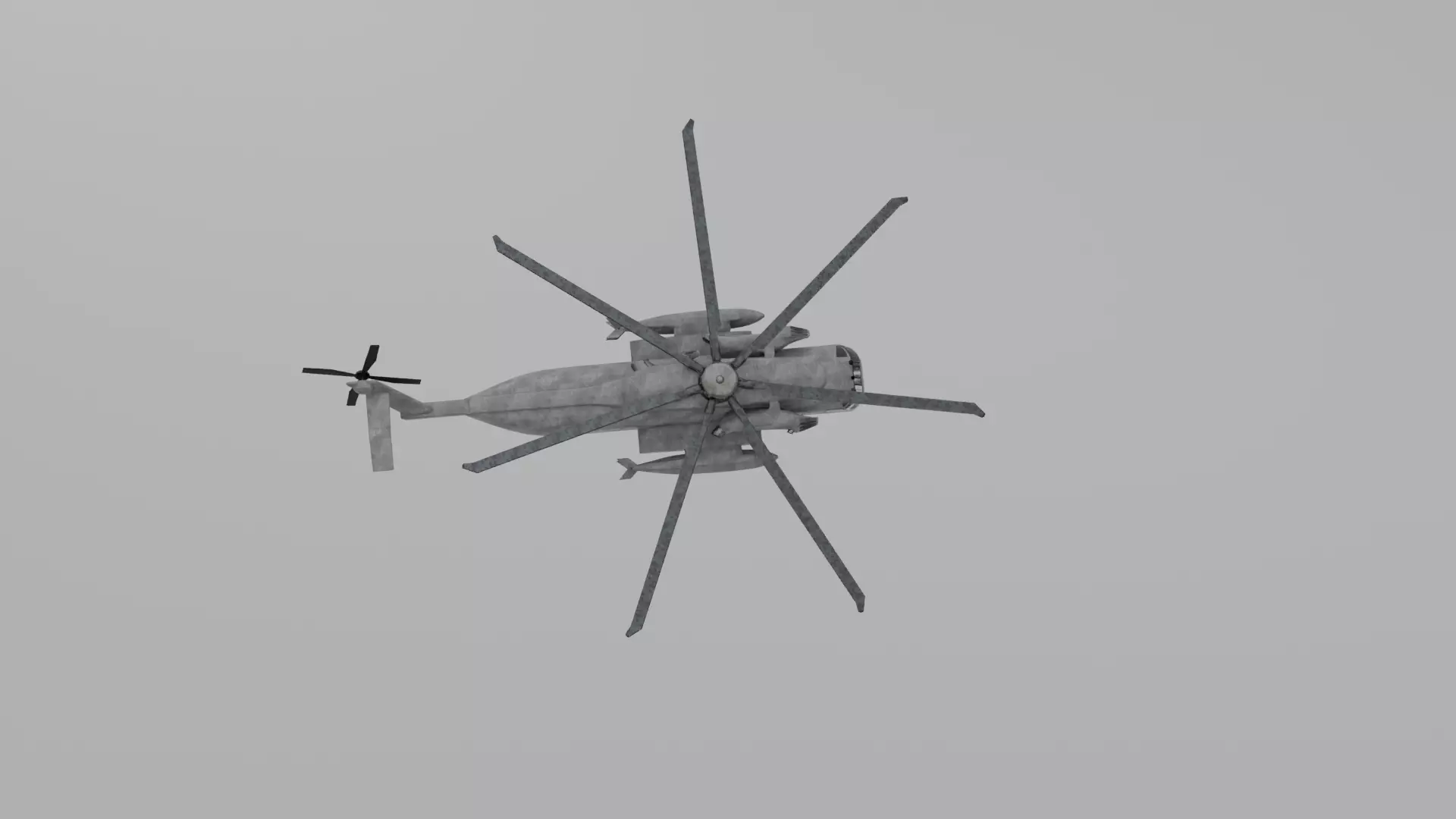 3d helicopter army animated 3D model_3
