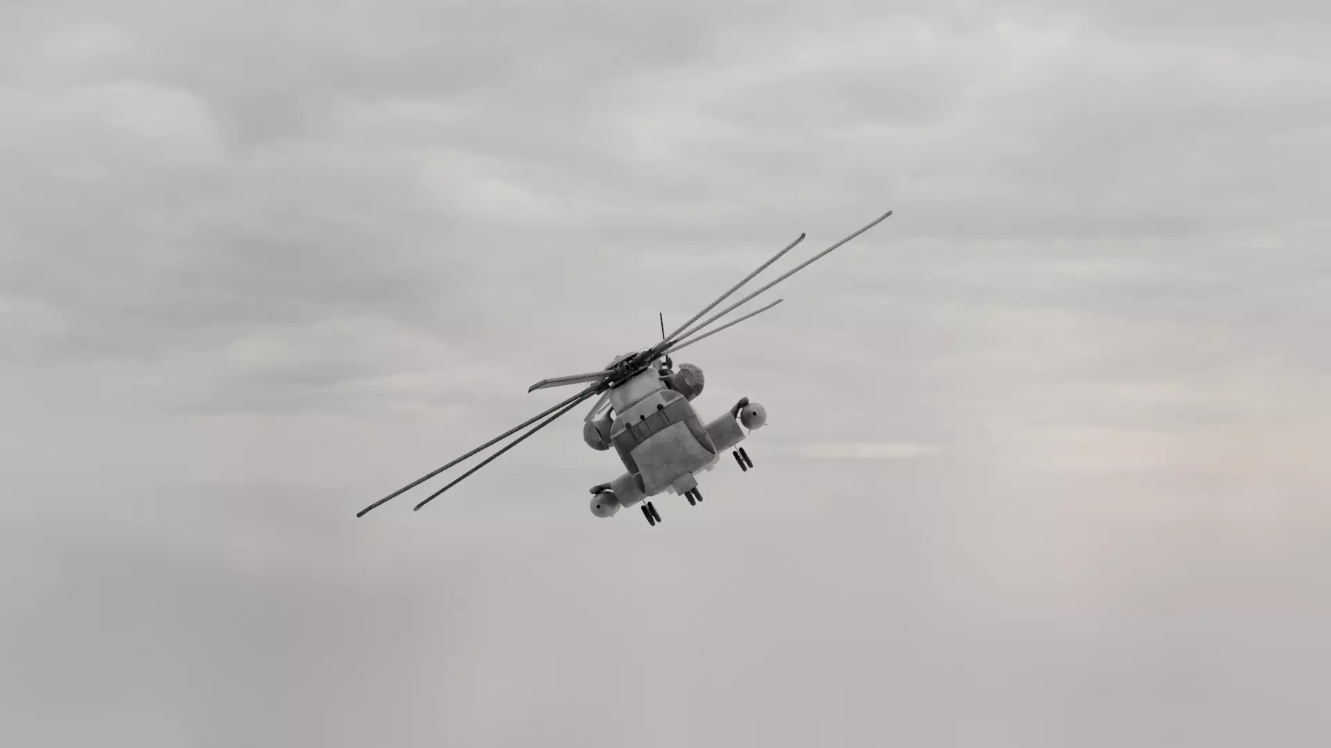 3d helicopter army animated 3D model_4