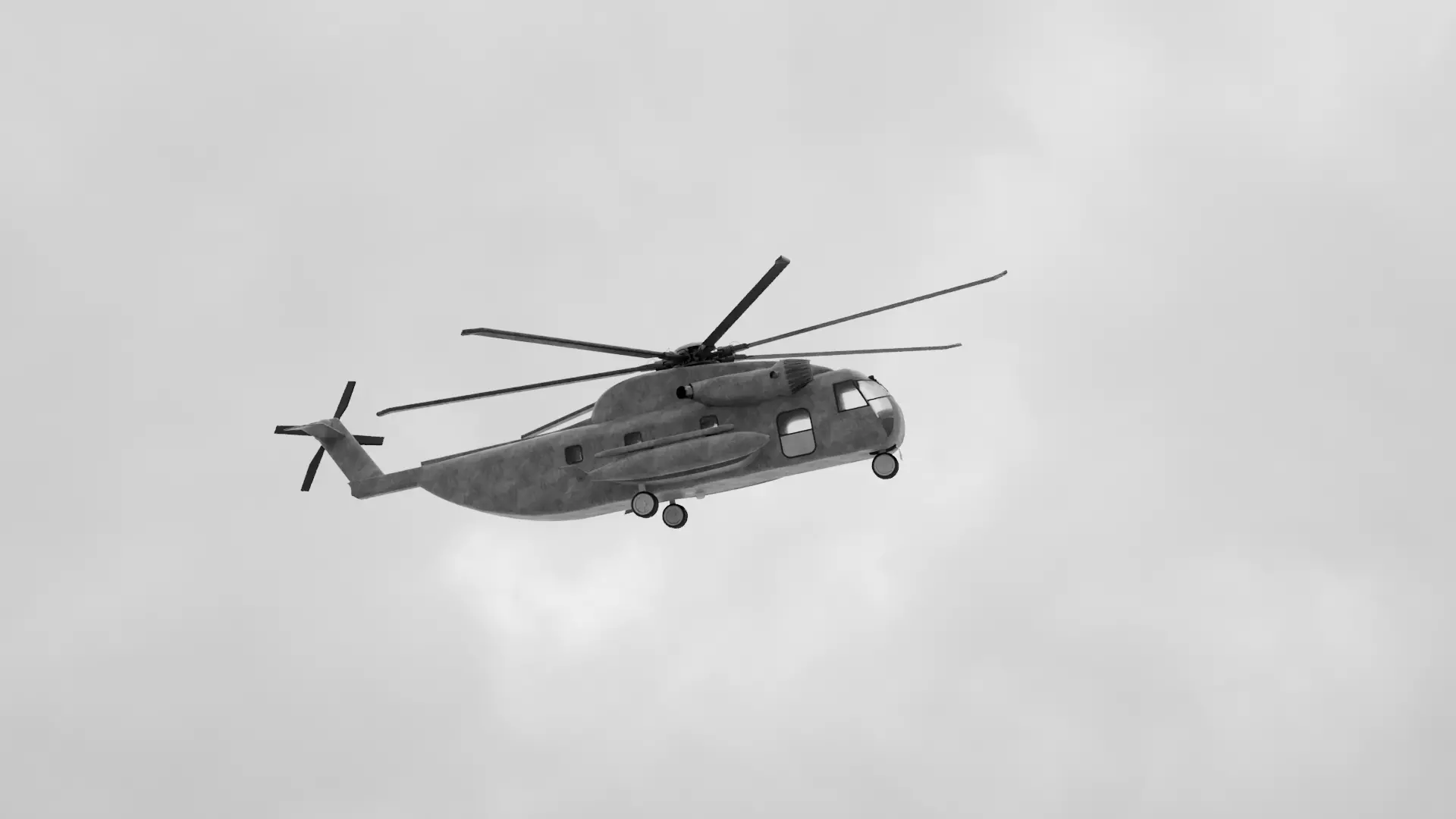 3d helicopter army animated 3D model_2