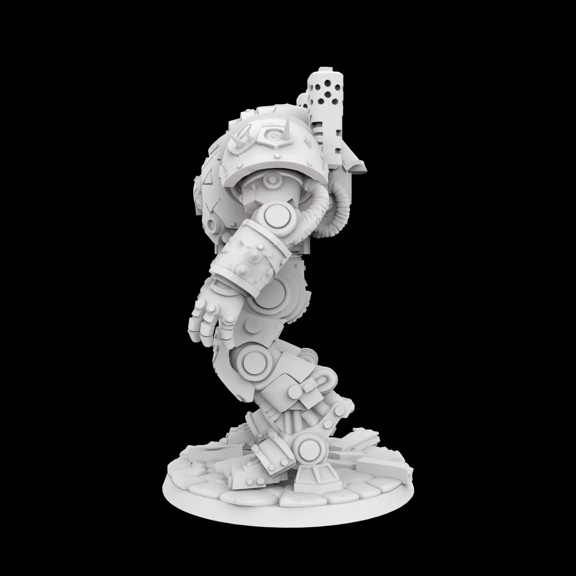 Battle Damaged Robot Mech 3D Printable Model 3D print model_2