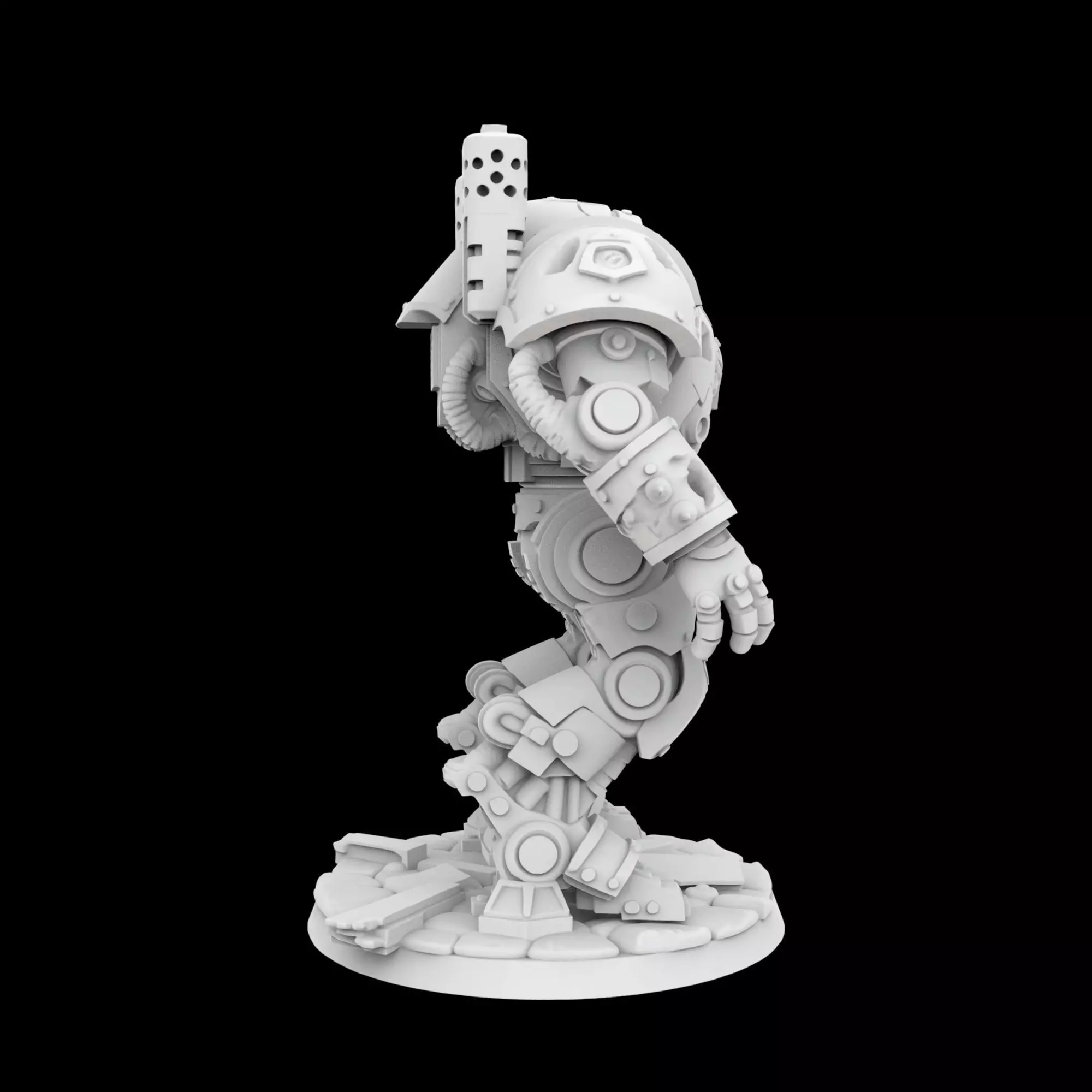 Battle Damaged Robot Mech 3D Printable Model 3D print model_5