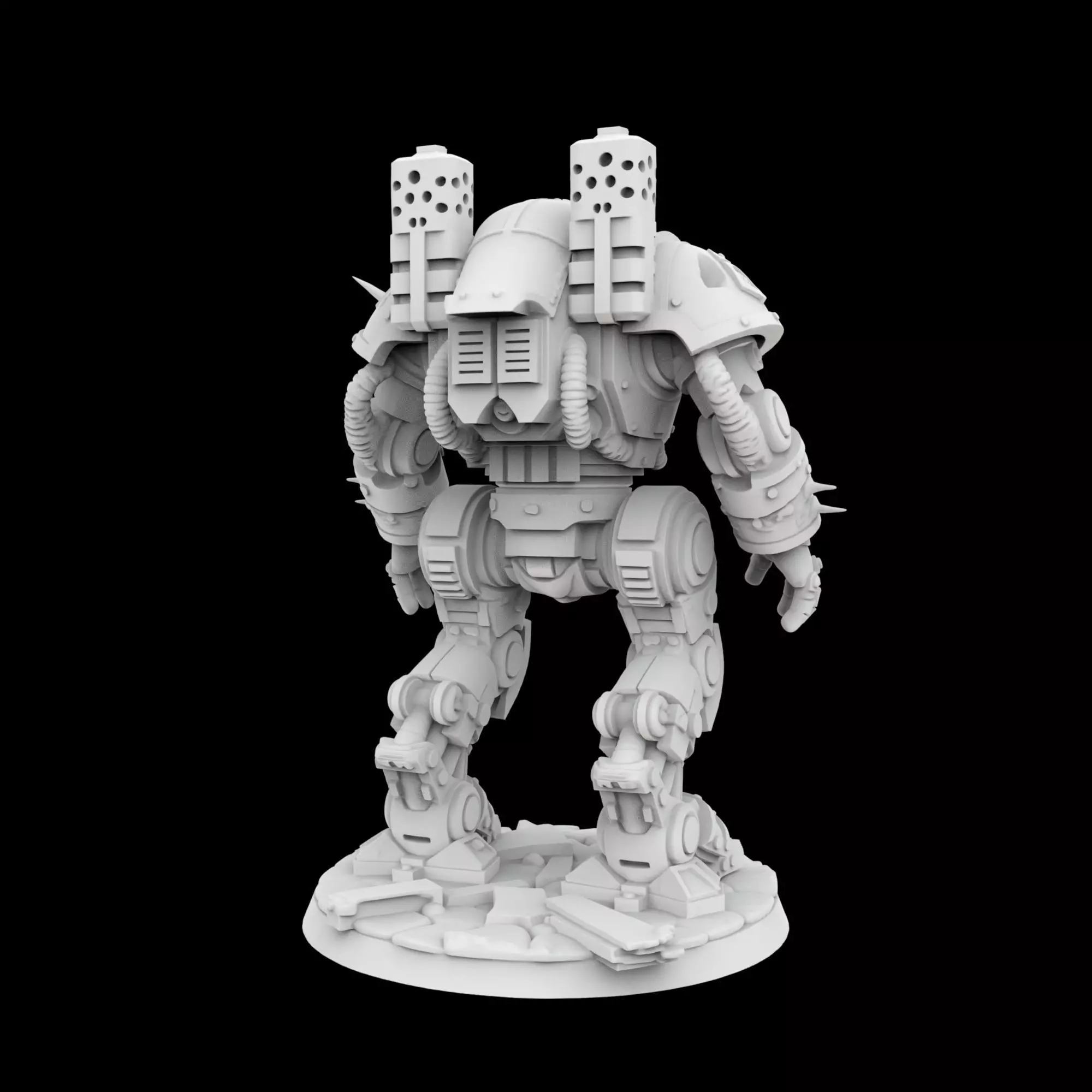 Battle Damaged Robot Mech 3D Printable Model 3D print model_4