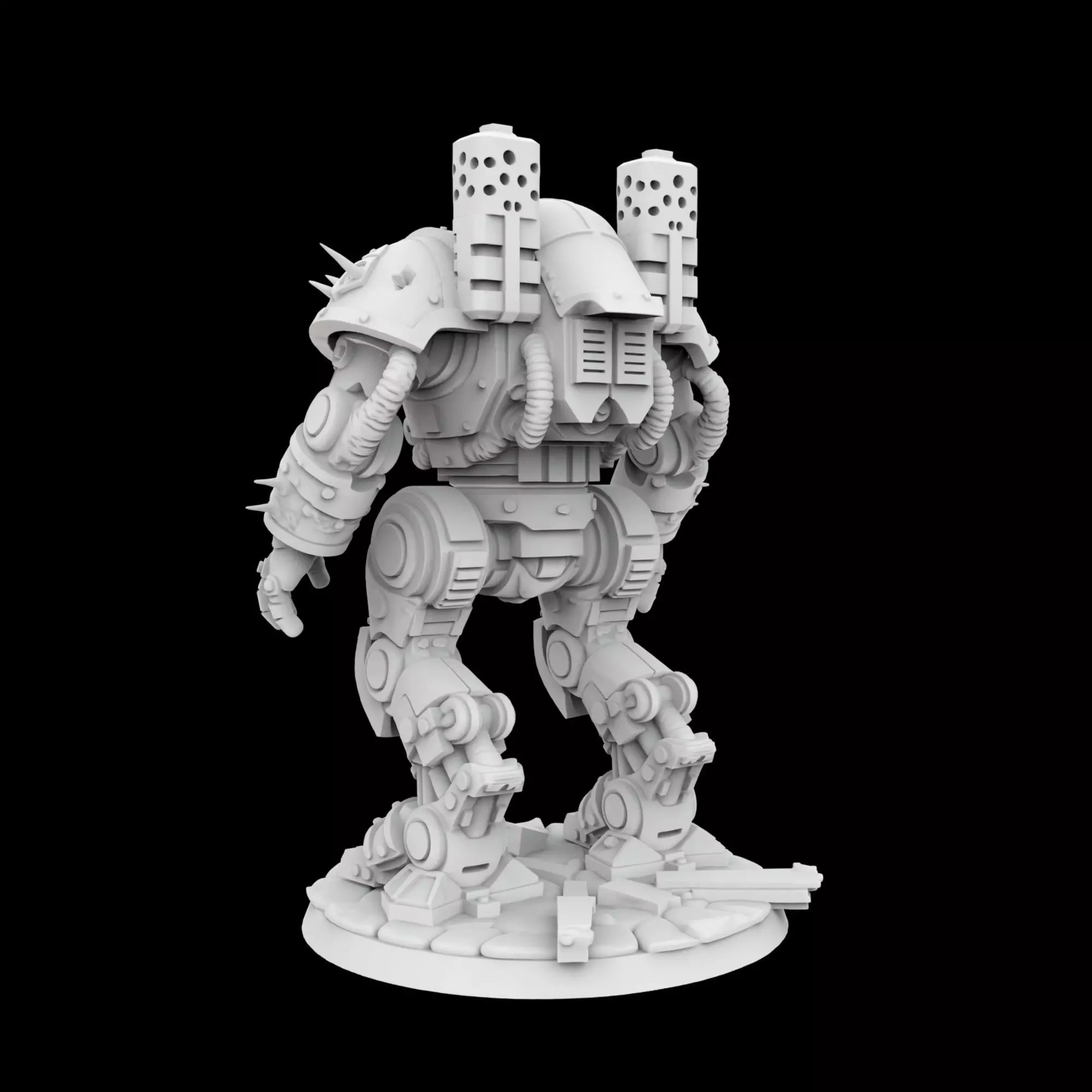 Battle Damaged Robot Mech 3D Printable Model 3D print model_3