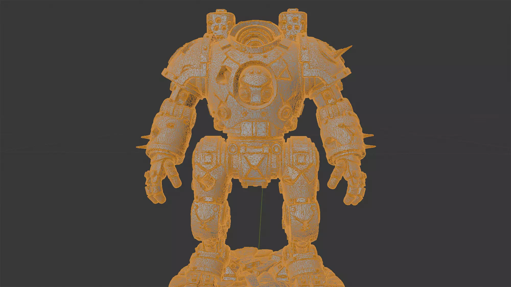 Battle Damaged Robot Mech 3D Printable Model 3D print model_7