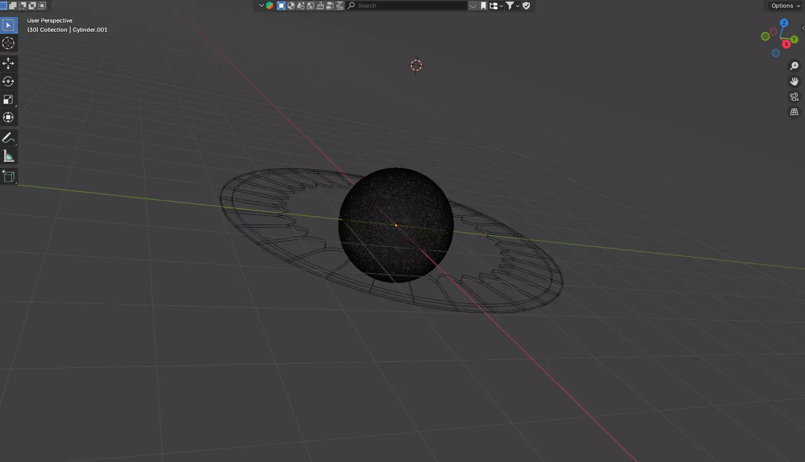 Realistic Black Hole with Accretion Disk Low-poly 3D model_3