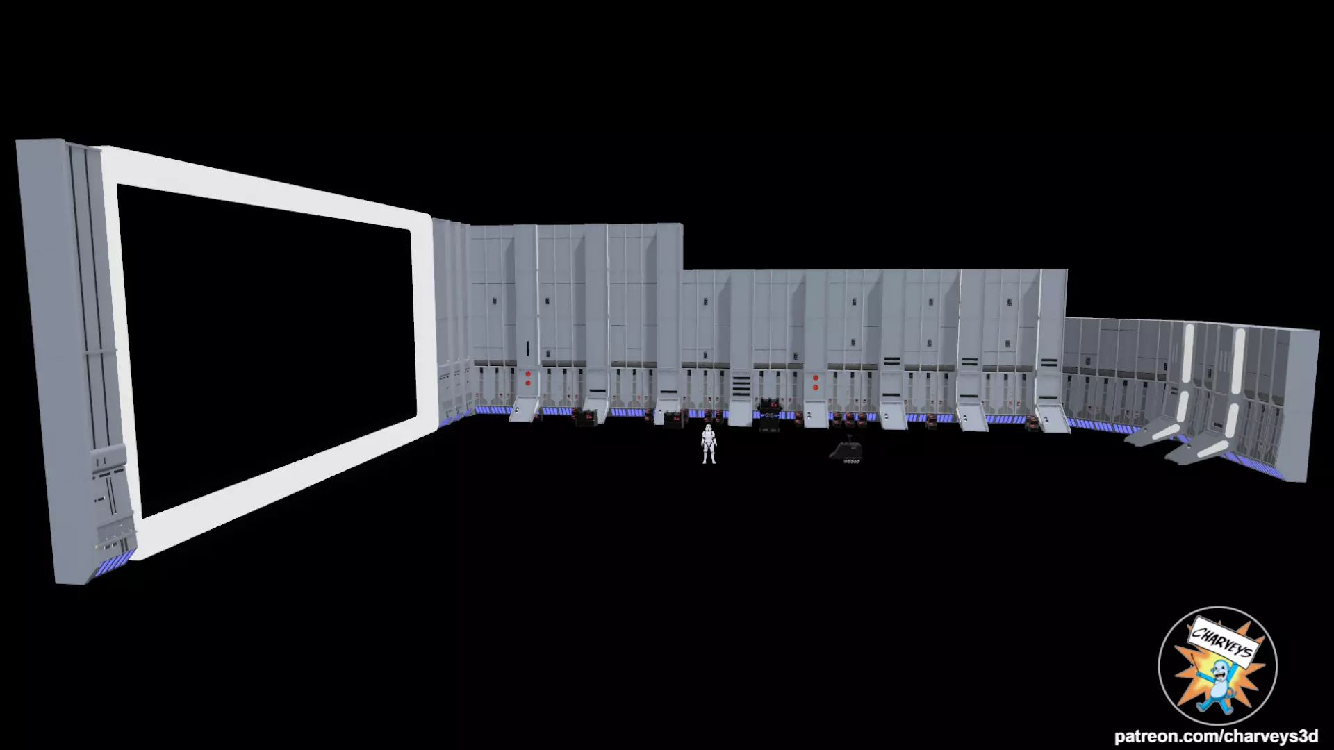 Star Wars Death Star II Hangar large for 4 inch figures 3D print model