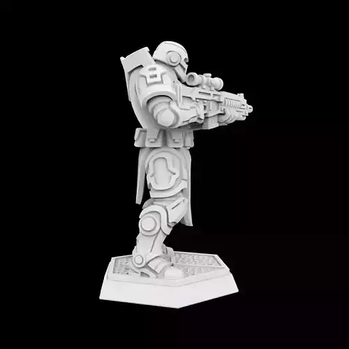 Cyberpunk Soldier 3D Printable Miniature 