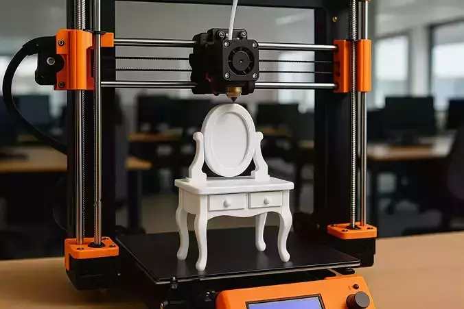 Cartoon Vanity Table 3D Printable