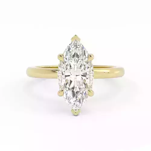 Marquise Solitaire Ring Size 6 US