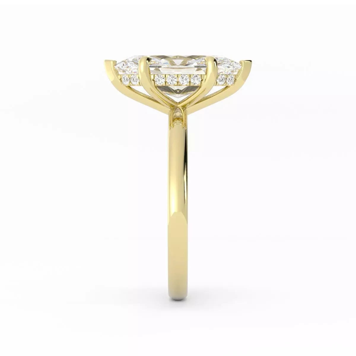 Marquise Solitaire Ring Size 6 US 3D print model_3