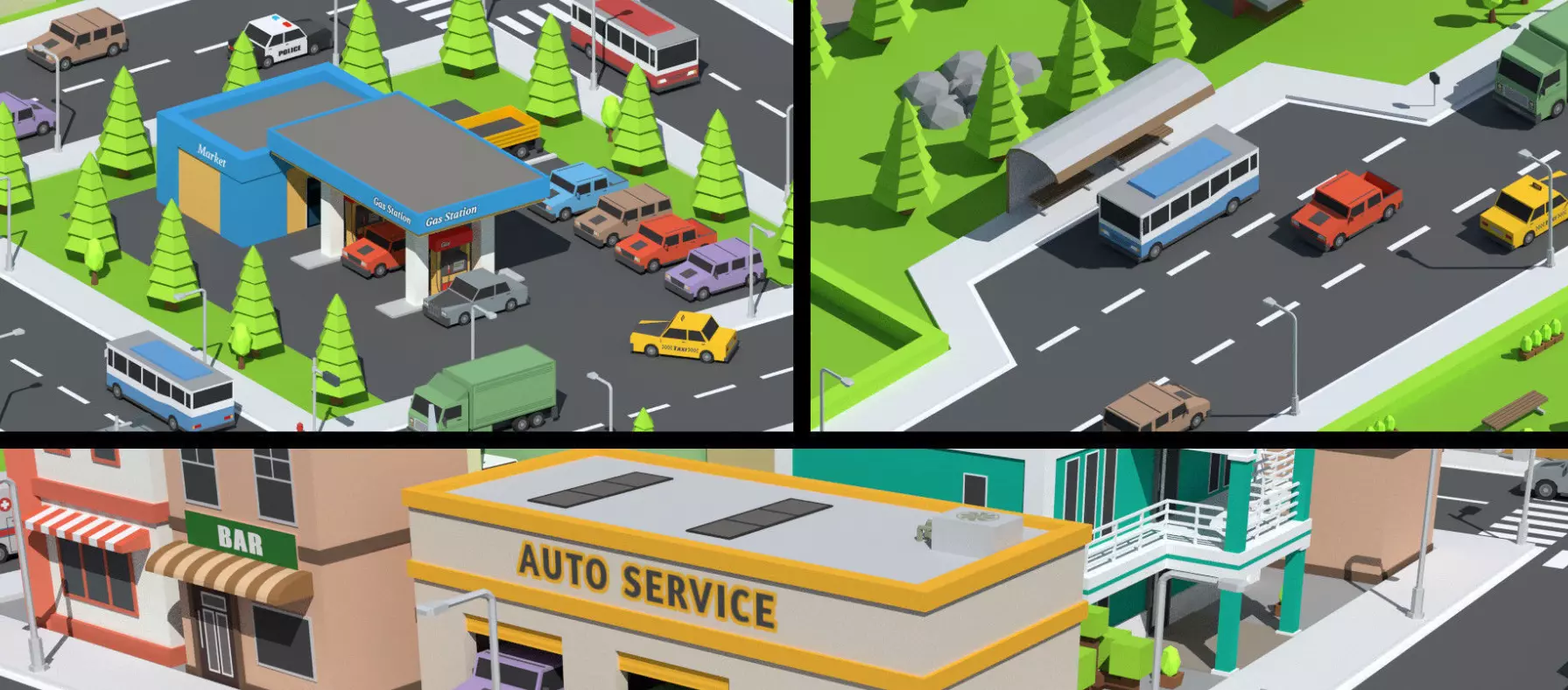 Simplepoly  City - Low-Poly 3D model Free low-poly 3D model_8