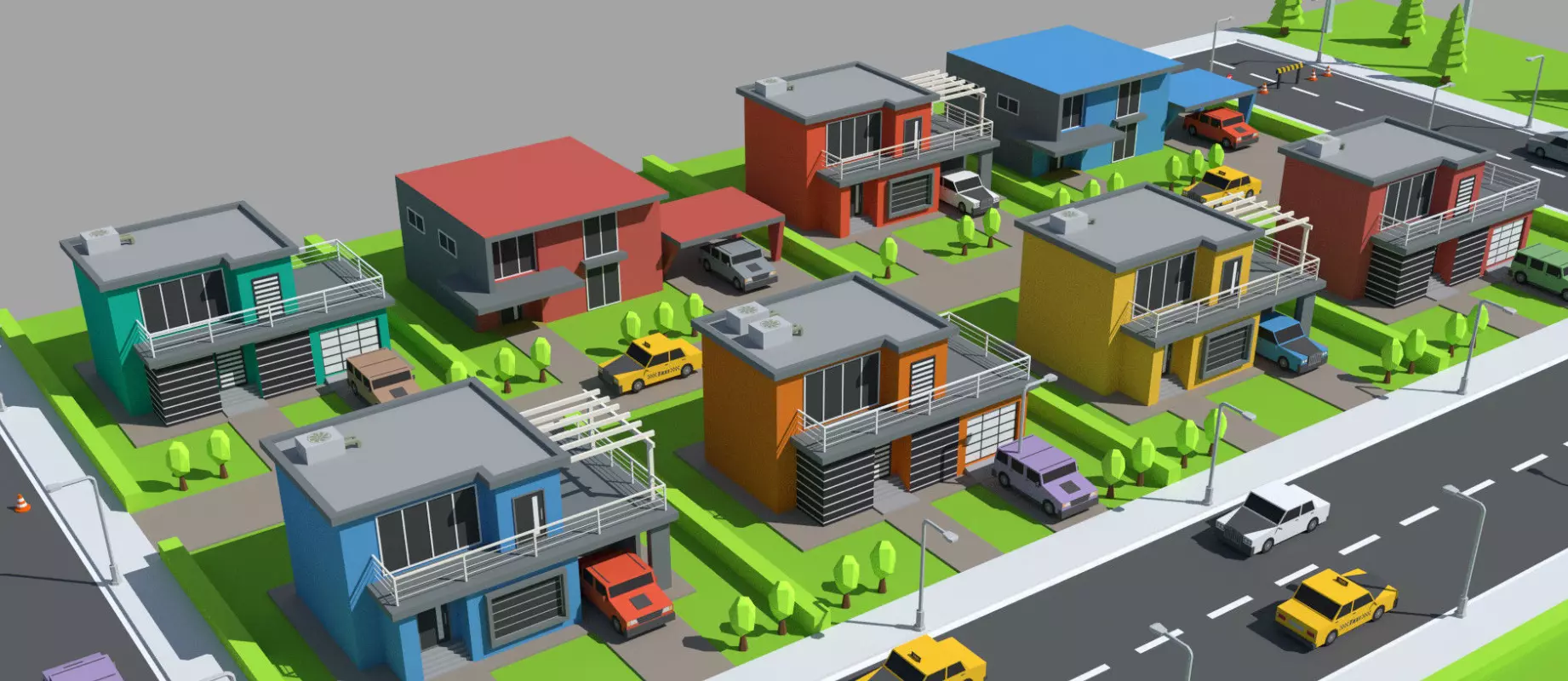 Simplepoly  City - Low-Poly 3D model Free low-poly 3D model_3