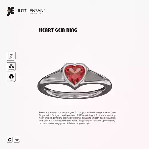Heart Gem Ring
