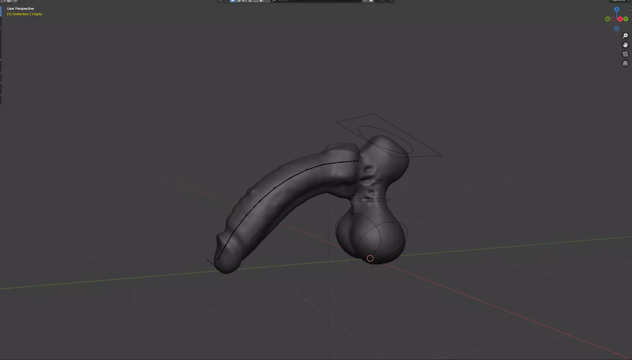 Fantasy Xanath Alien Penis Rigged Low-poly 3D model_5