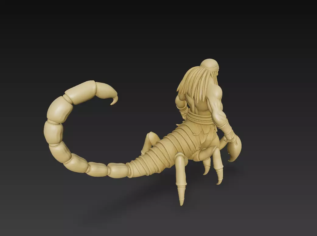 Stylized Scorpion Warrior 3D Model - Hybrid Creature 3D print model_2