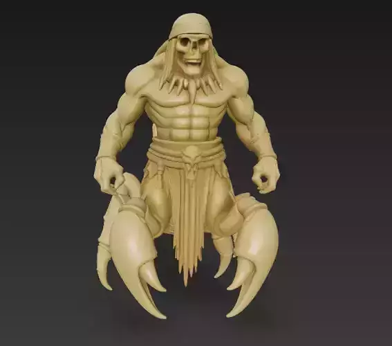 Stylized Scorpion Warrior 3D Model - Hybrid Creature 3D print model