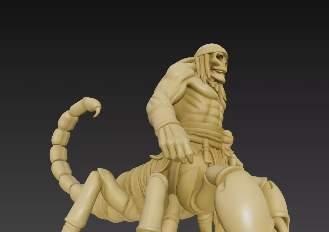 Stylized Scorpion Warrior 3D Model - Hybrid Creature 3D print model_7