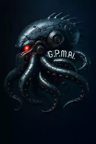 Cybernetic Octopus Mech--Sci-Fi Creature 3D Model for Printing 3D print model