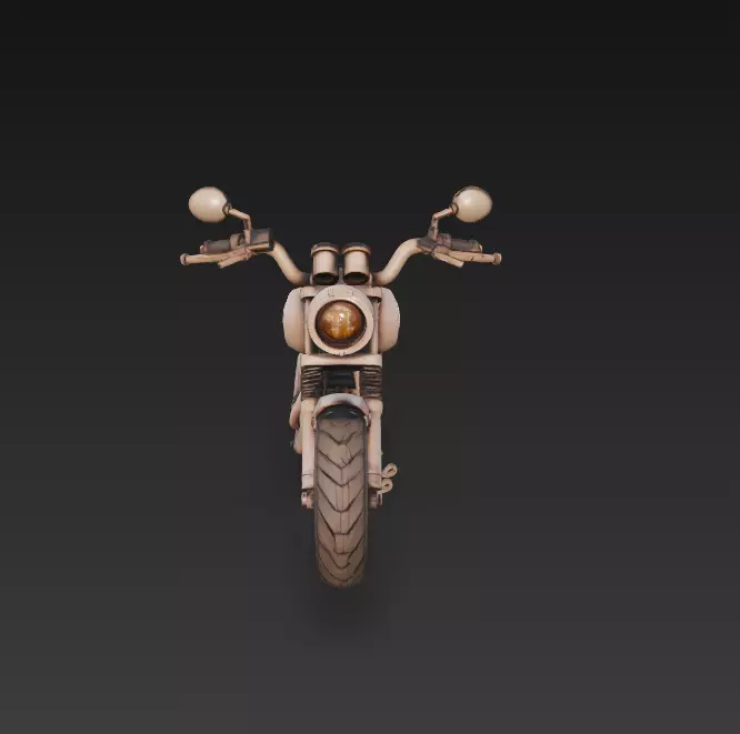 Stylized Motorcycle 3D Model - Detailed Vehicle for Rendering 3D print model_2