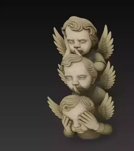 Three Angels Sculpture - Hear No Evil See No Evil Speak No Evil