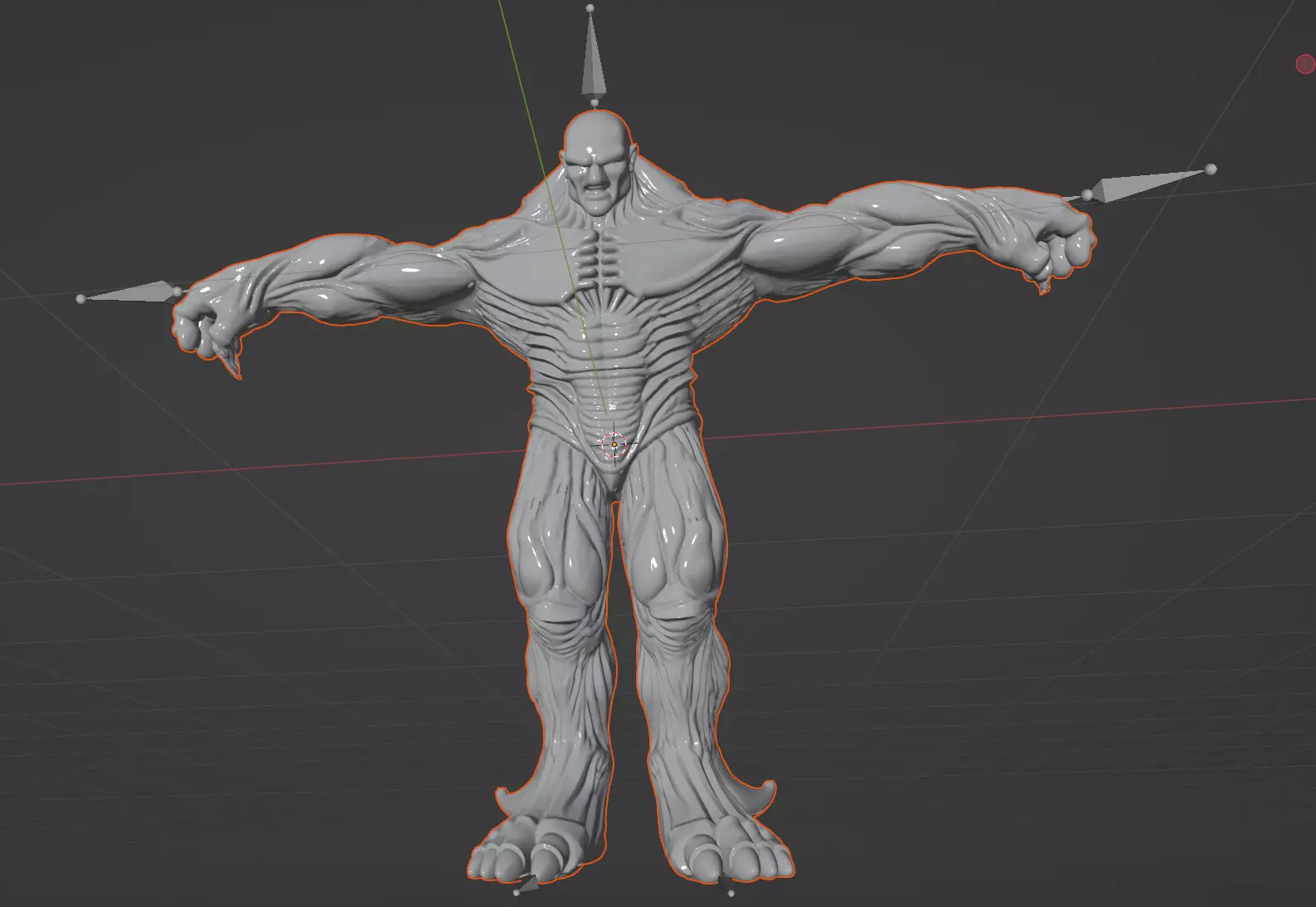 Rigged Stylized Demon Humanoid Animated Ready Character 3D model_3