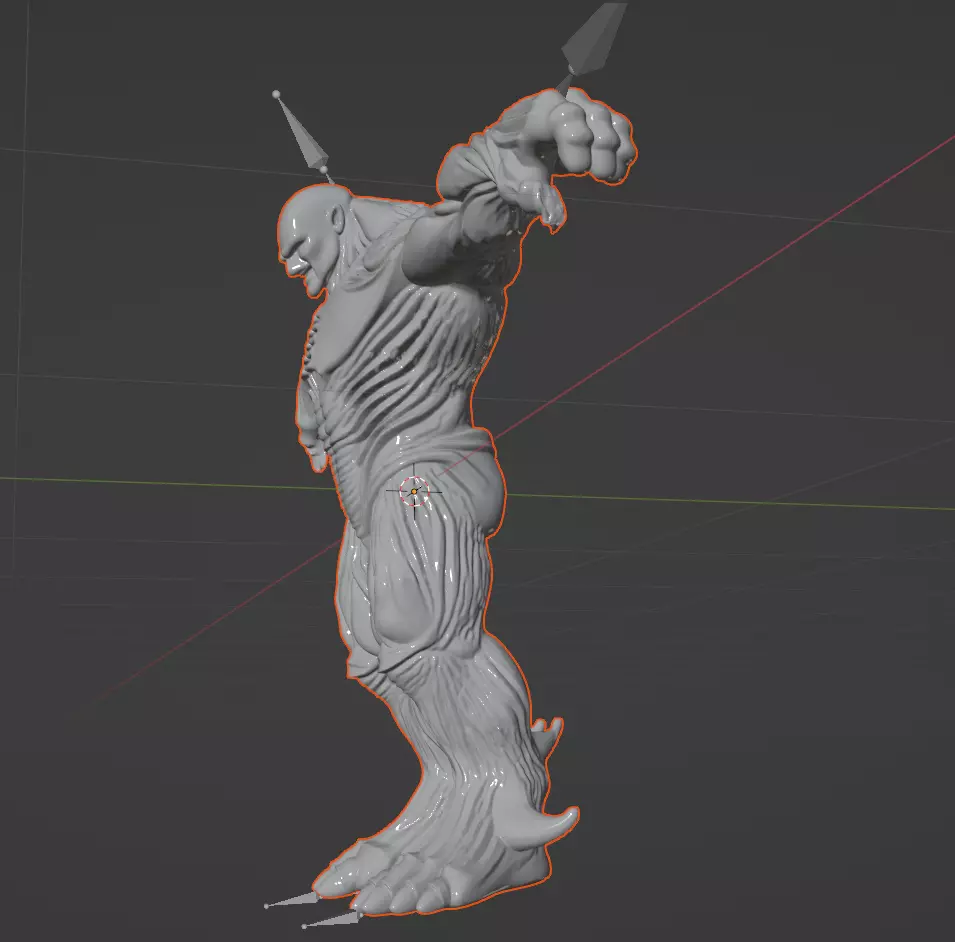 Rigged Stylized Demon Humanoid Animated Ready Character 3D model_5