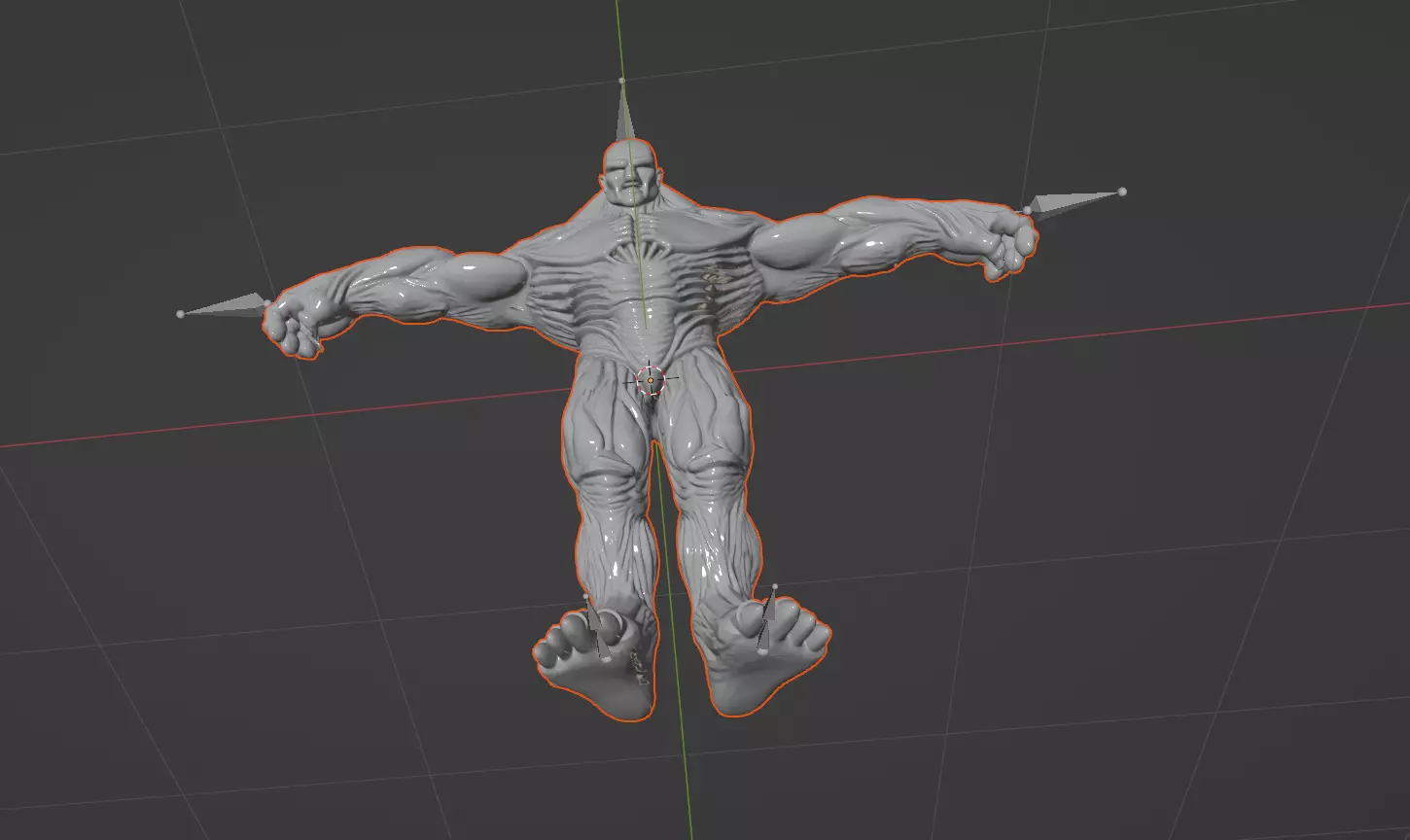 Rigged Stylized Demon Humanoid Animated Ready Character 3D model_7