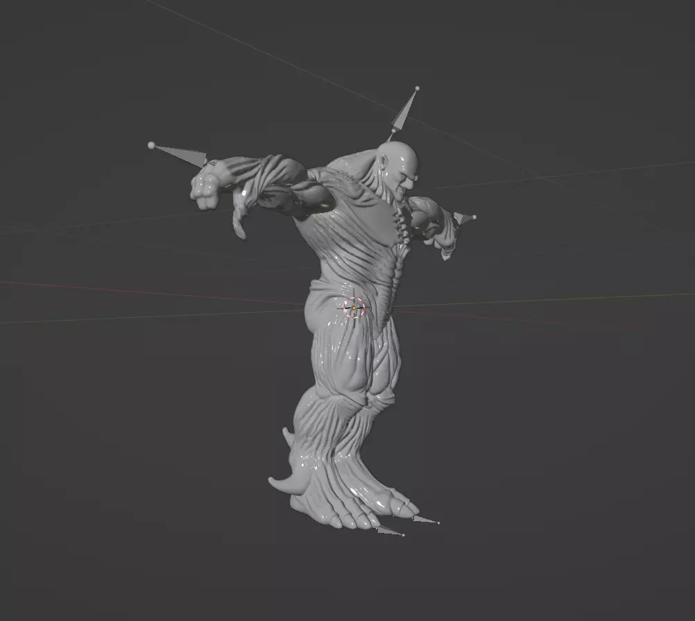 Rigged Stylized Demon Humanoid Animated Ready Character 3D model_1