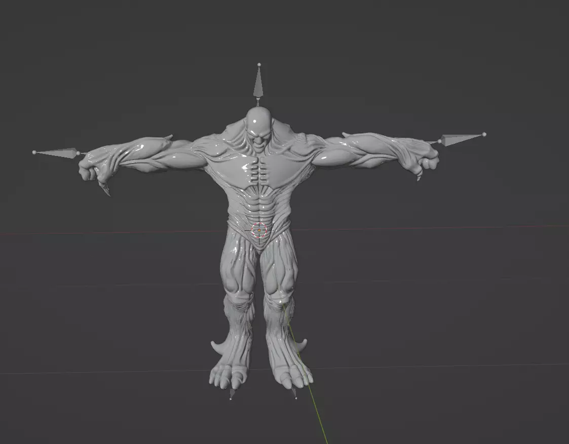Rigged Stylized Demon Humanoid Animated Ready Character 3D model_6