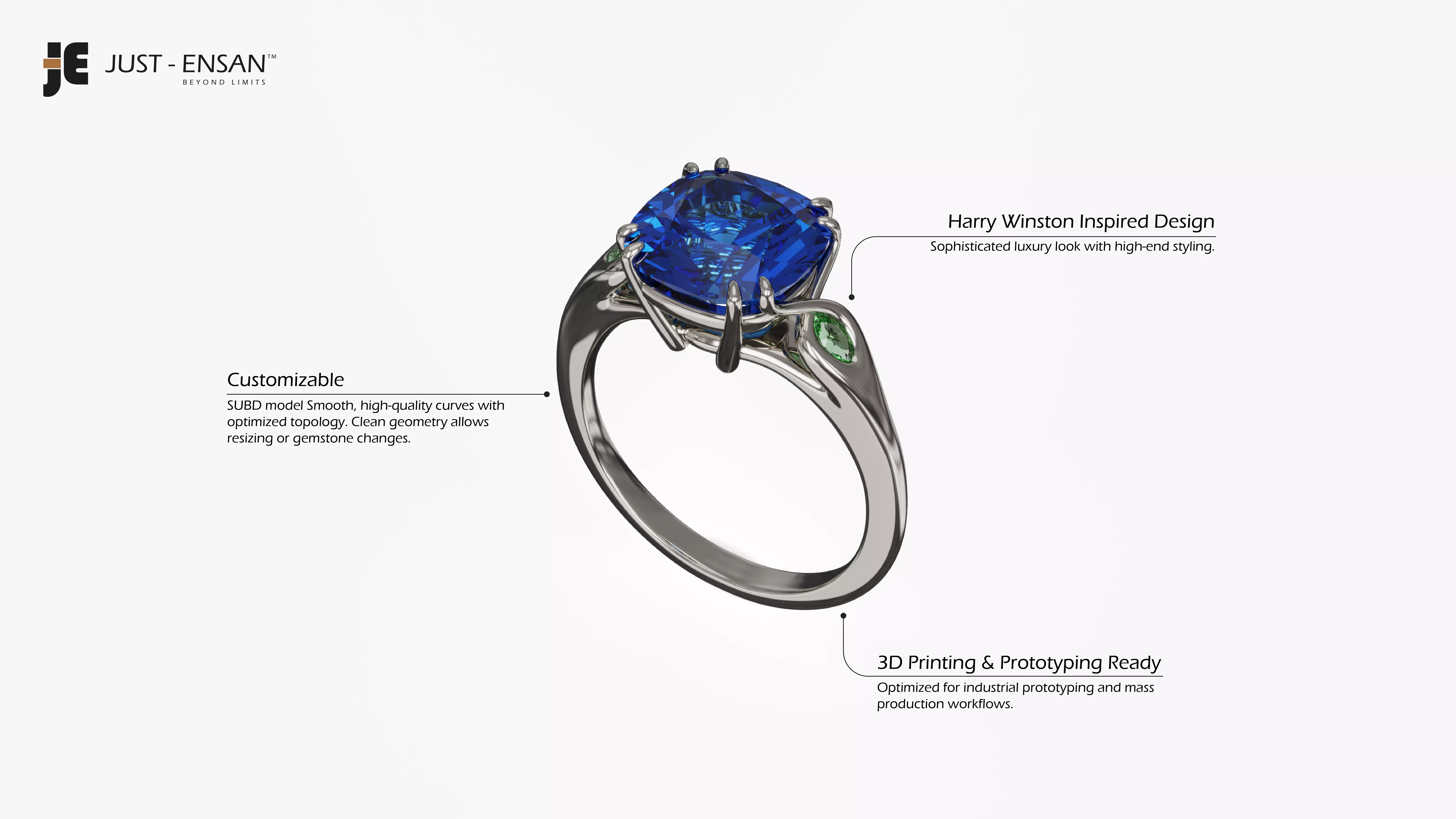Harry Winston Style Ring 3D print model_1